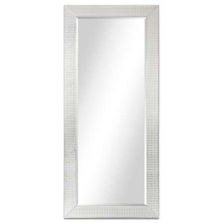 Sekkusu Furniture 24 x 54 in. Solid Wood Frame Covered Wall Mirror , Beveled Prism Mirror Panels, 1 in. Beveled Edge SE2573390
